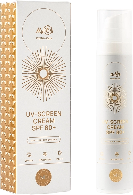 MyIdi Сонцезахисний крем SPF 80+ UV-Screen Cream SPF 80+ - фото N1