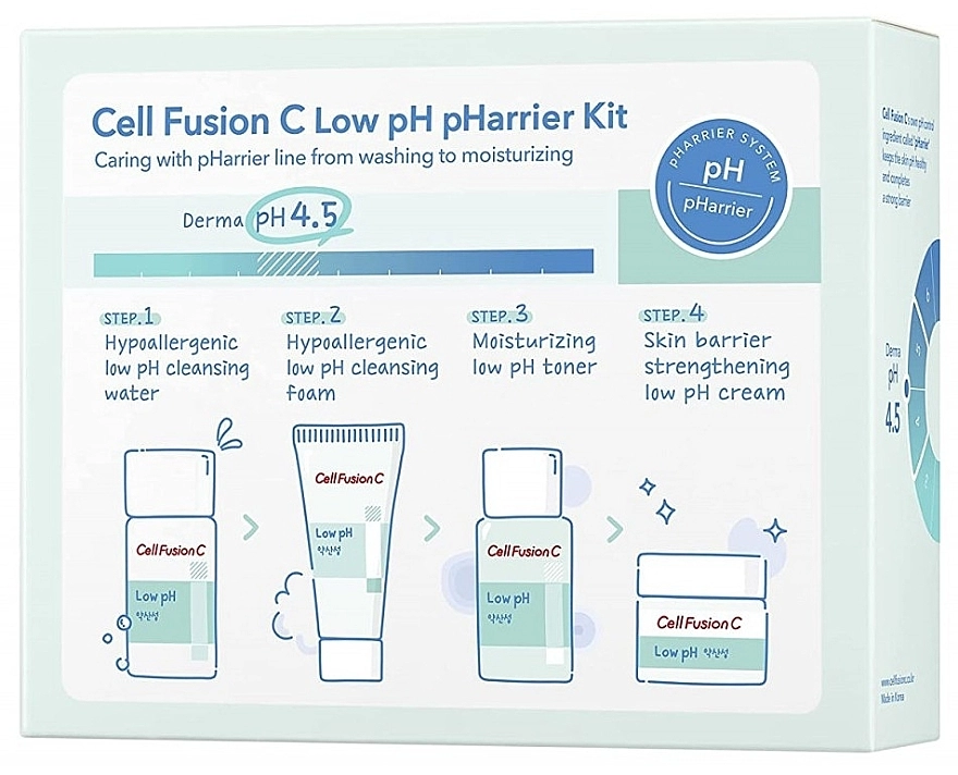 Cell Fusion C Набір Low pH pHarrier kit (f/foam/20ml + cl/200ml + tonic/20 ml + cr/8ml) - фото N1