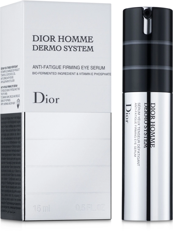 Dior Сыворотка для глаз подтягивающая, укрепляющая мужская Homme Dermo System Eye Serum 15ml - фото N2