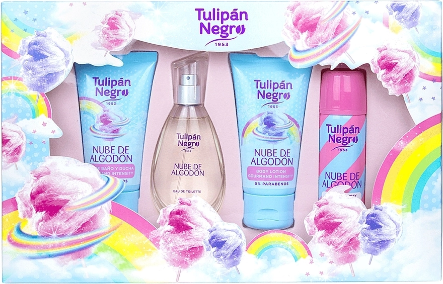 Tulipan Negro Nube De Algodon Набор (edt/50ml + b/spray/50ml + sh/gel/75ml + b/lot/75ml) - фото N1