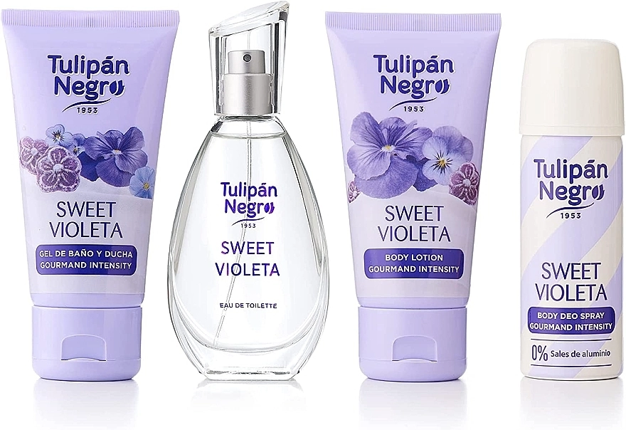 Tulipan Negro Sweet Violeta Набір (edt/50ml + b/lot/75ml + sh/gel/75ml + deo/50ml) - фото N3