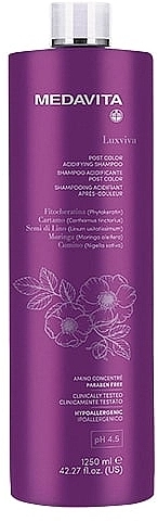 Medavita Шампунь-постколор для фарбованого волосся Luxviva Post Color Acidifying Shampoo - фото N3