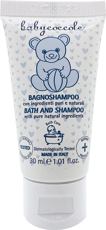 Babycoccole Ніжний зволожувальний шампунь-піна для ванни Bath And Shampoo (міні) - фото N1