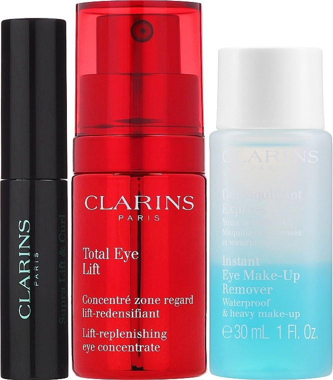 Clarins Total Eye Lift (eye/conc/15ml + eye/remover/30ml + mascara/3ml) Набір - фото N1