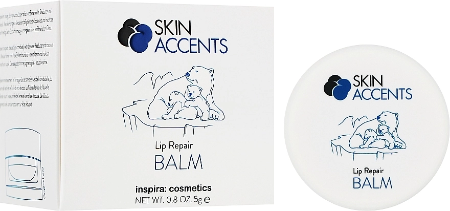 Inspira:cosmetics УЦЕНКА Бальзам для восстановления губ Skin Accents Lip Repair Balm * - фото N3