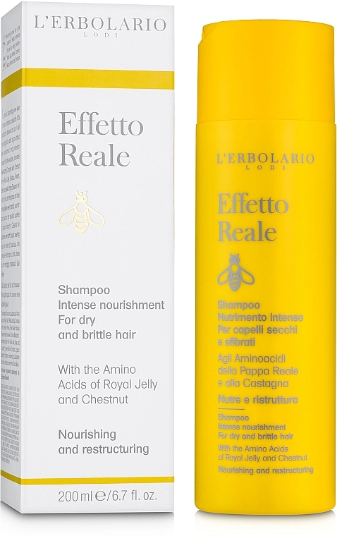 L’Erbolario Шампунь для сухих и поврежденных волос "Интенсивное питание" Effetto Reale Shampoo Nutrimento Intenso - фото N1
