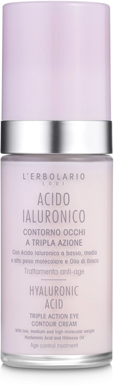 L’Erbolario Крем с гиалуроновой кислотой для кожи вокруг глаз Acido Ialuronico Contorno occhi - фото N2