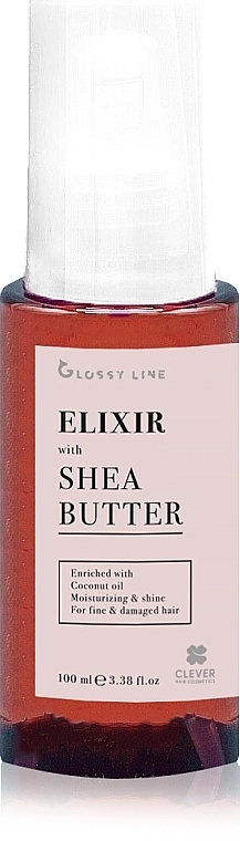 Clever Hair Cosmetics Еліксир з олією ши для блиску волосся Glossy Line Elixir With Shea Butter - фото N1