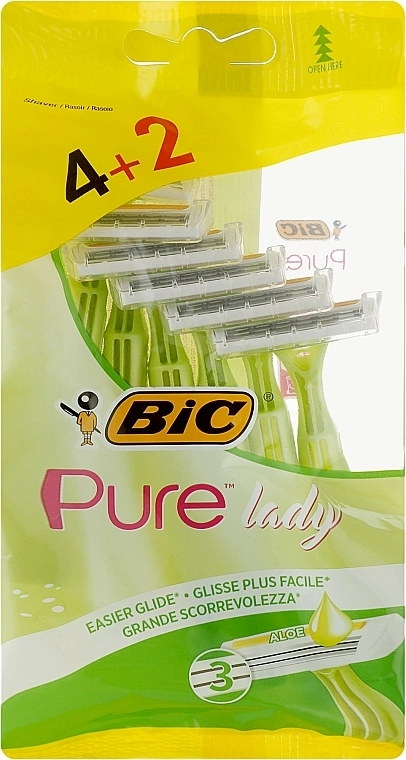 BIC Женский станок "Pure 3 Lady", 6шт - фото N1
