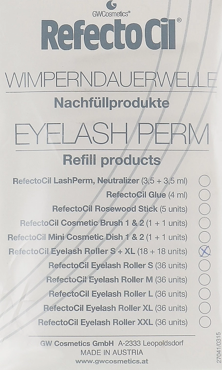 RefectoCil Ролики для завивки (S/XL) Eyelash Perm - фото N1