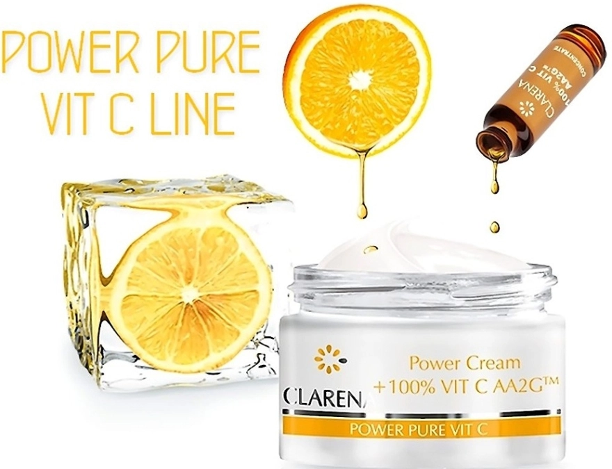 Clarena Крем зі 100% активним вітаміном С і екстрактом шовку Power Cream 100% Vit C Aa2g - фото N5