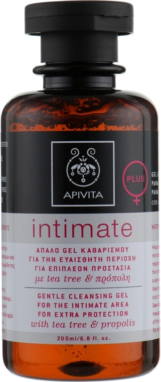 Apivita Деликатный очищающий гель для интимной гигиены с чайным деревом и прополисом Intimate - фото N3