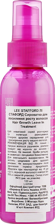 Lee Stafford Спрей для роста волос Hair Growth Leave in Treatment - фото N2