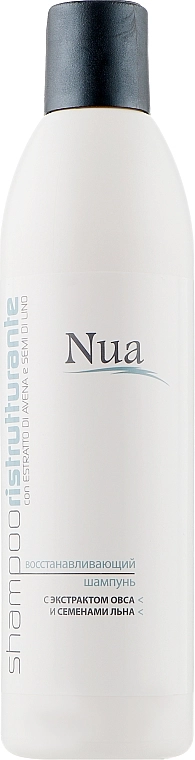 Nua Відновлюючий шампунь з екстрактом вівса і насінням льону Shampoo Ristrutturante - фото N1