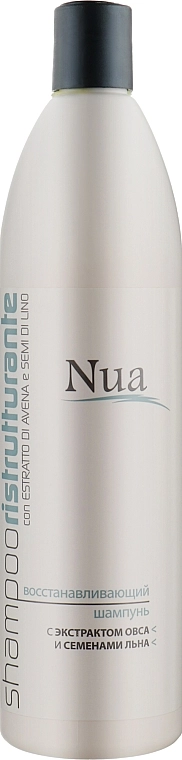 Nua Відновлюючий шампунь з екстрактом вівса і насінням льону Shampoo Ristrutturante - фото N3