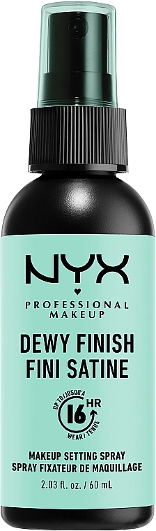 NYX Professional Makeup Dewy Finish Long Lasting Setting Spray Спрей-фиксатор для макияжа с эффектом влажной кожи - фото N1