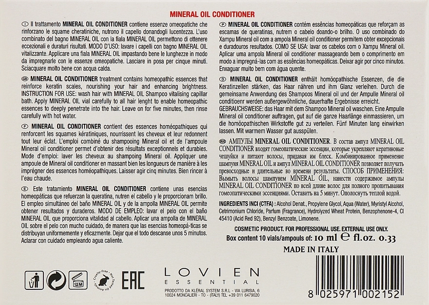 Lovien Essential Кондиціонер для волосся з мінеральним маслом Mineral Oil Conditioner - фото N3