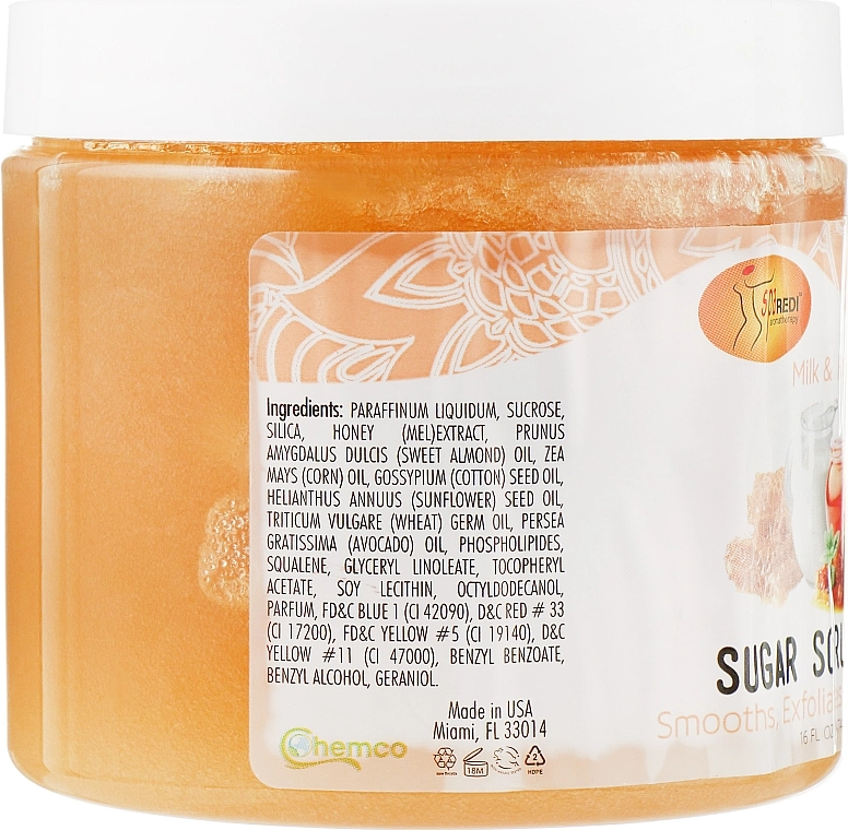 SpaRedi Сахарный скраб для тела Sugar Scrub Milk & Honey - фото N2