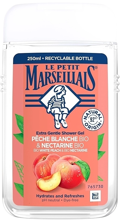 Le Petit Marseillais Гель для душу "Білий персик і нектарин", біо Le Petit Marseillais® - фото N1