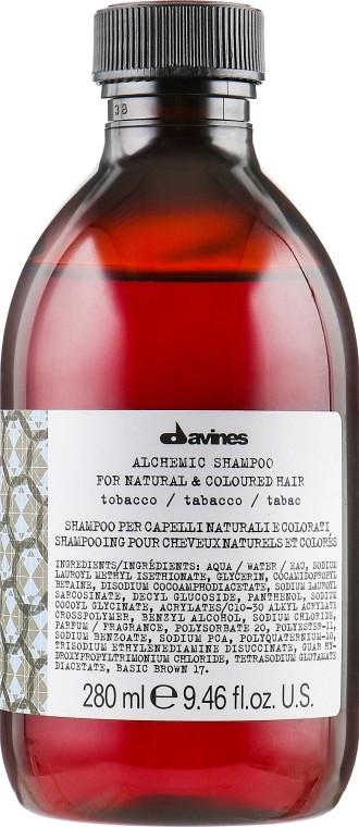 Davines Шампунь для натурального і фарбованого волосся (тютюн) Alchemic Shampoo - фото N1