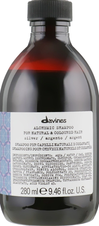 Davines Шампунь для натурального і фарбованого волосся (срібний) Alchemic Shampoo - фото N2