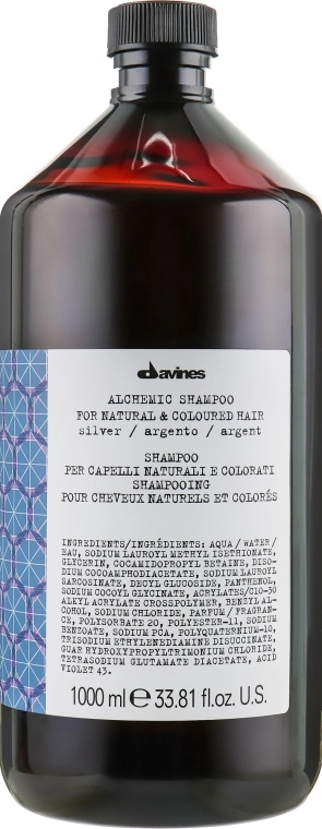 Davines Шампунь для натурального і фарбованого волосся (срібний) Alchemic Shampoo - фото N3
