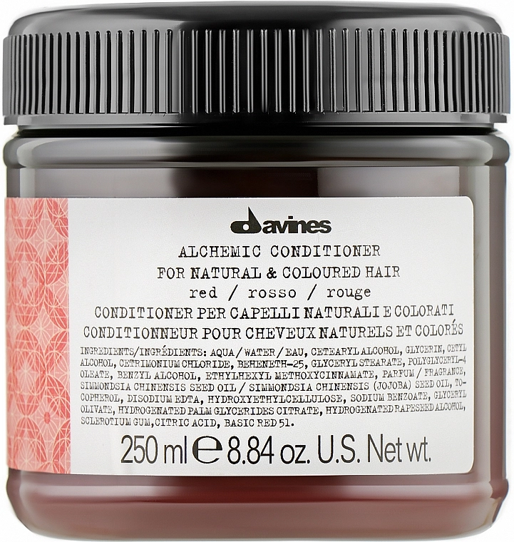 Davines Кондиціонер для натурального і фарбованого волосся (червоний) Alchemic Conditioner - фото N3
