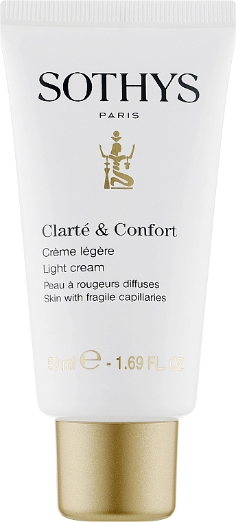 Sothys Легкий крем для чутливої шкіри обличчя та шкіри з куперозом Clarte & Confort Light Cream for Fragile Capillaries - фото N1