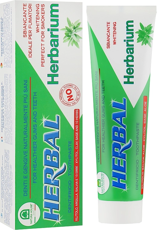 Natura House Зубна паста з зеленою глиною, шавлією і лікарськими травами Toothpaste - фото N1