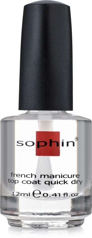 Sophin Кришталевий закріплювач лаку з ефектом сушіння French Manicure Quick Dry - фото N1