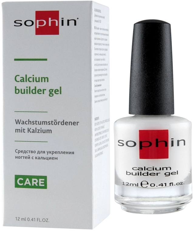 Sophin Средство для укрепления ногтей с кальцием Calcium Builder Gel - фото N1