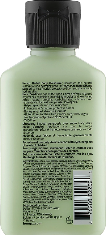 Hempz Молочко для тіла Exotic Green Tea & Asian Pear Herbal Moisturizer - фото N2