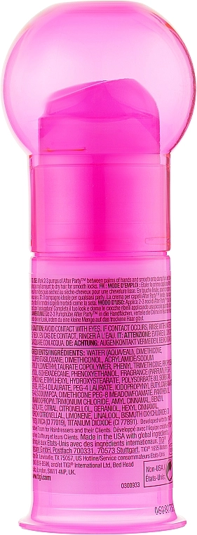 TIGI Разглаживающий крем для укладки и рестайлинга Bed Head After Party Smoothing Cream - фото N9