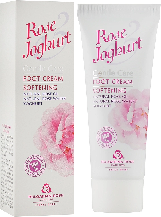 Bulgarian Rose Крем для ніг пом'якшуючий Bulgarska Rosa Rose & Joghurt Foot Cream - фото N1