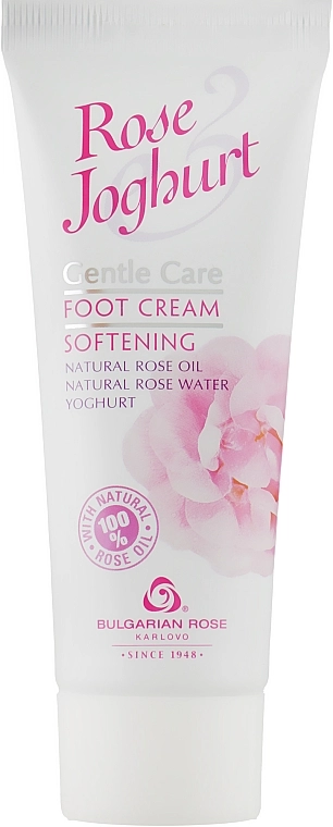 Bulgarian Rose Крем для ніг пом'якшуючий Bulgarska Rosa Rose & Joghurt Foot Cream - фото N2