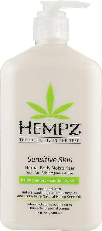 Hempz Рослинний зволожуючий лосьйон для чутливої шкіри Sensitive Skin Herbal Body Moisturizer - фото N3