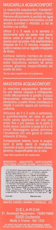 Delarom Маска Аквакомфорт Face Masks Acquacomfort All Skin Types - фото N3