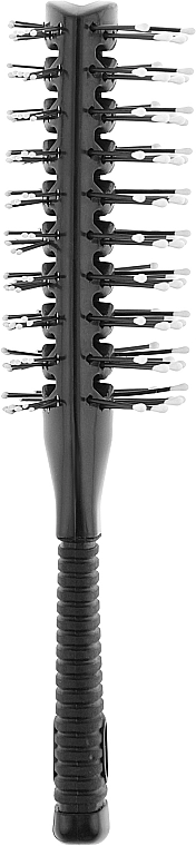 Hairway Расческа для волос туннельная двусторонняя, 7 рядов, черная - фото N2