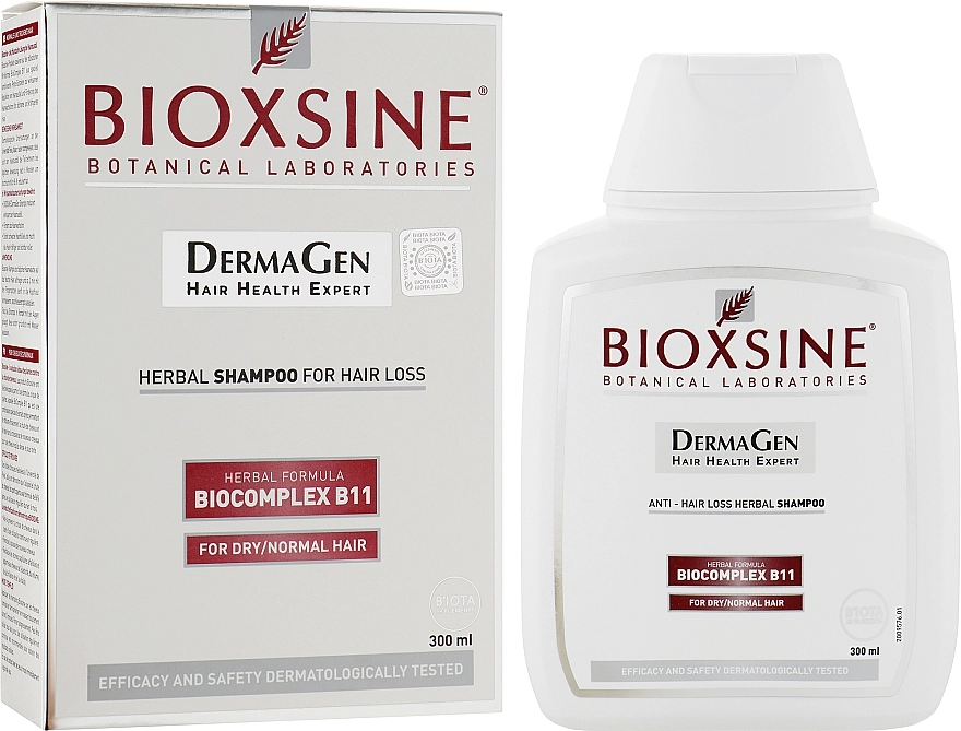 Biota Шампунь рослинний проти випадіння для нормального і сухого волосся Bioxsine Shampoo - фото N4