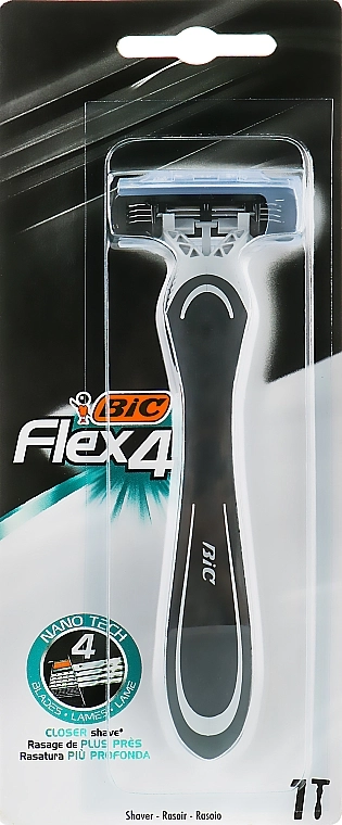 BIC Мужской станок для бритья "Flex 4", 1 шт. - фото N1