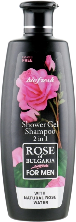 BioFresh Гель для душу, шампунь для чоловіків 2 в 1 Rose of Bulgaria For Men Shower Gel - фото N1