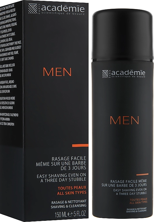 Academie Гель для вмивання, легкого гоління і зволоження Men Cleansing & Non-Foaming Gel - фото N2