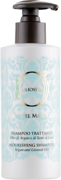 Barex Italiana Поживний шампунь з маслом аргана і маслом насіння льону Olioseta Shampoo - фото N5