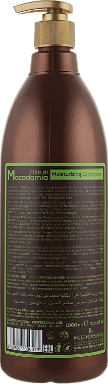 Kleral System Увлажняющий кондиционер с маслом макадамии Olio Di Macadamia Moisturizing Conditioner - фото N4