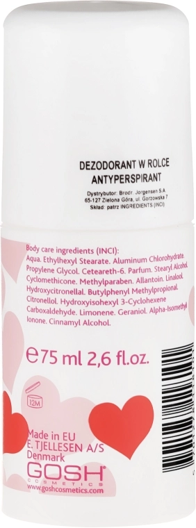 Gosh Copenhagen Кульковий дезодорант Gosh I Love You Deo Roll-On - фото N2