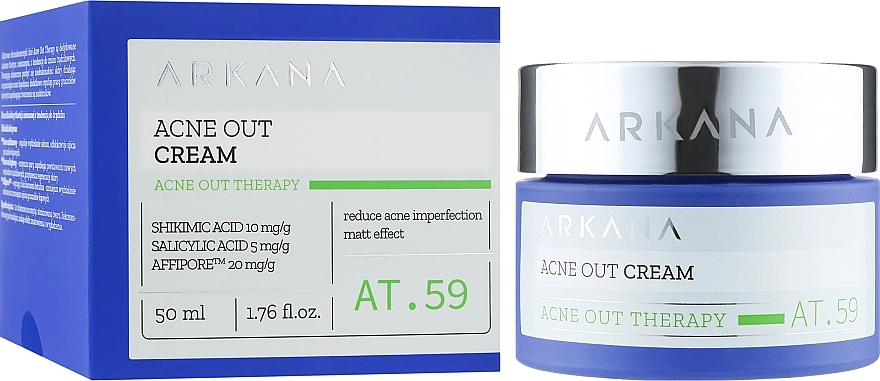 Arkana Крем для жирної шкіри, схильної до прищів Acne Out Cream - фото N2