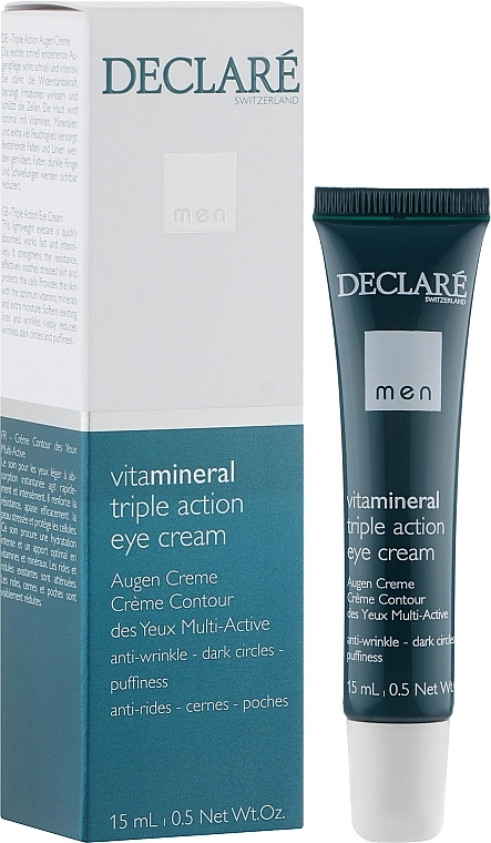 Declare Крем для області навколо очей потрійної дії Triple Action Eye Cream anti-wrinkle - фото N2