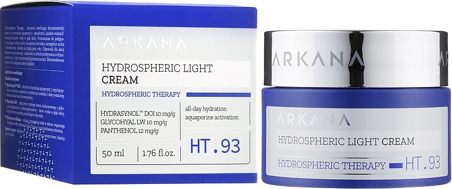 Arkana Легкий зволожуючий крем, насичуючий шкіру киснем Hydrospheric Light Cream - фото N2