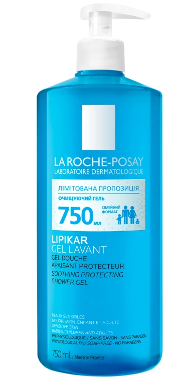 La Roche-Posay Очищающий гель для душа для нормальной и склонной к сухости кожи Lipikar Gel - фото N3