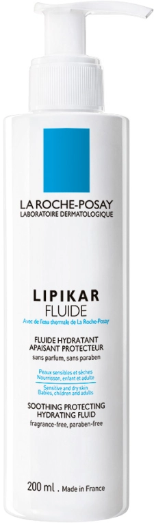 La Roche-Posay Зволожуючий флюїд для щоденного догляду за нормальною і схильною до сухості шкірою немовлят, дітей і дорослих Lipikar Gel Fluide - фото N1